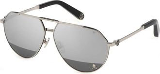 Philipp Plein Horloges - Heren - Zonnebrillen - Grijs - ONE Size - Nylon - Accessoires