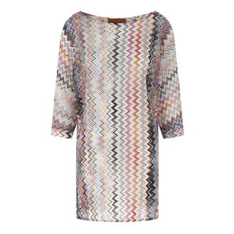 Missoni Tunics, female, Multicolor, M, Zigzag Knitted Top