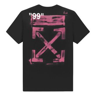Off-white Mens Off-White Arrow Pattern Short Sleeve Loose Fit Black T-Shirt OMAA038R191850151028