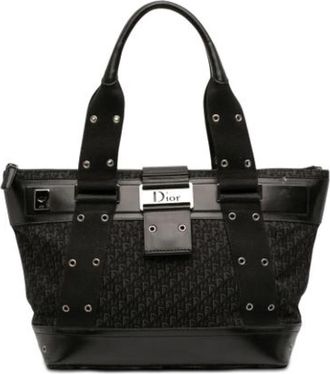 Dior Pre-owned Canvas Tote Bag - Dames - Vintage Shopper - Zwart - ONE Size - Leer - Vintage