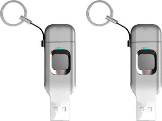 OEM Compatible Con 2 Unidades Flash Usb 3.0 Tipo-c Otg De Metal Con Lector De Huellas Dactilares, Aptas Para Port&aacute;tiles Y Tel&eacute;fonos M&oacute;viles, 32 Gb