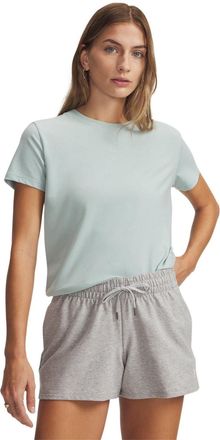 Under Armour Dames/Dames Rival Core Oversized T-shirt met korte mouwen (Blauw/Wit)