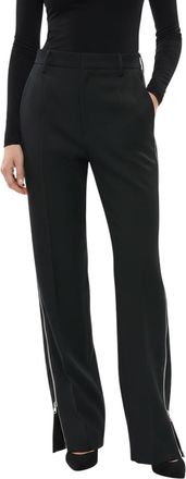 Dsquared2 Black Flat Front Pants