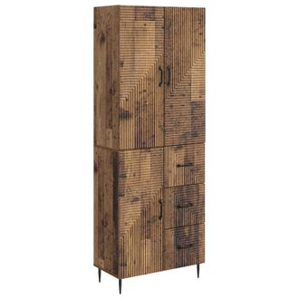 vidaXL Juego De Armarios 2 Uds. Madera Envejecida Madera De Ingenier&iacute;a Vidaxl