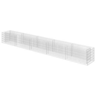 Berkfield Home Gabion Raised Bed Galvanised Steel 450x50x50 cm in Silver | Size: 450 x 50 x 50 cm