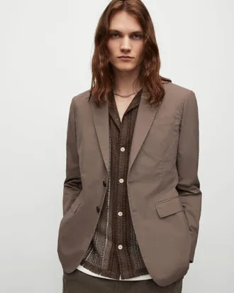 AllSaints Cotton Canta Lightweight Blazer, Size: 34