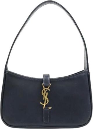 Saint Laurent Pre-owned Shoulder Bags, female, Black, Size: ONE SIZE Pre-owned Vintage Leather Shoulder Bag