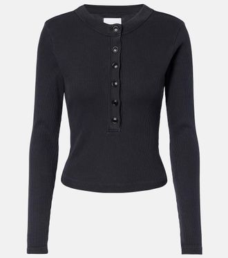 Citizens Of Humanity Varra ribbed-knit jersey Henley shirt