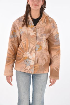 Maison Margiela NN0 Floral Print Jacket with Leather Lining Maison Margiela