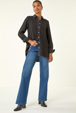 Roman Buttoned Pocket Jeans