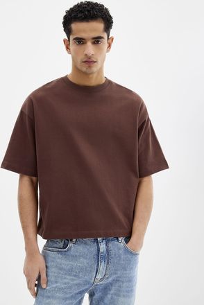 Le 31 Mens Cropped T-shirt Oversized fit