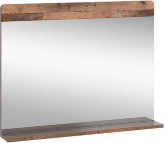 Vicco Espejo De Ba&ntilde;o Izan, Estilo Antiguo, 80.1 X 62 Cm Con Estante