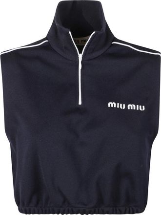 Miu Miu Mouwloze Tops - Dames - Tops zonder mouwen - Blauw - M - Tops