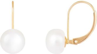 Splendid Pearls 14K Silver 8-8.5Mm Pearl Earrings