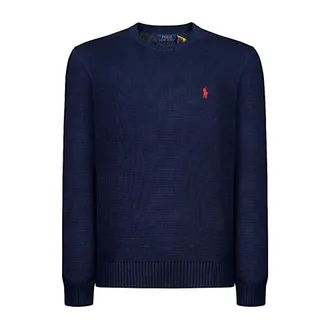Polo Ralph Lauren Round-neck Knitwear, male, Blue, Size: M Maglia