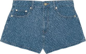 Ganni Shorts con logo - Blu