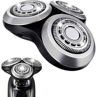 OEM Cabezales Rotativos De Repuesto Sh90 Para Afeitadoras Philips Norelco Serie 9000, Nueva Versi&oacute;n Con Rueda Met&aacute;lica - Crezuo