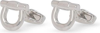 Ferragamo Gancini cufflinks - men - Brass - One Size - Silver