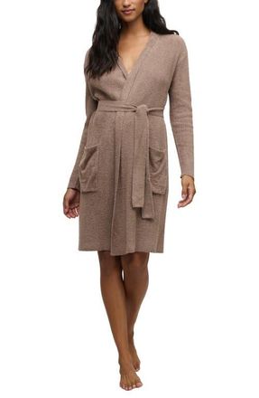 Barefoot Dreams CozyChic Lite Ribbed Robe in Sable at Nordstrom, Size Small