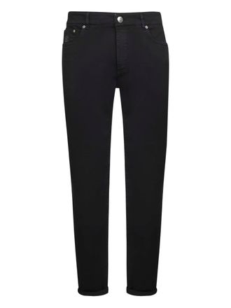 Brunello Cucinelli embroidered jeans - Black