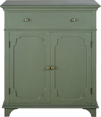 Maisons du monde Aparador con 2 puertas y 1 caj&oacute;n en verde caqui 85 cm