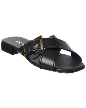 Prada Crisscross Leather Sandal