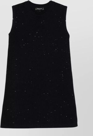 Fabiana Filippi sequined sleeveless ribbed knit mini dress
