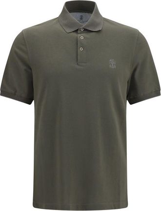 Brunello Cucinelli Bicolor Cotton Polo Mens Shirt