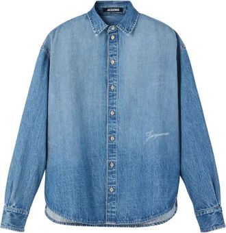 Jacquemus La Chemise De-Nimes Simon Con Logo Ricamato-Uomo