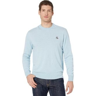 Robert Graham Drifters Sweater Mens Light Blue Classic Fit Crew Neck RED495