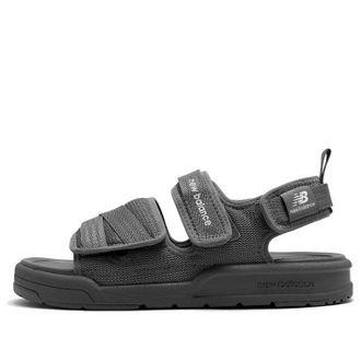 New Balance 3206 Series Velcro Open Toe Flat Heel Sports Dark Grey Sandals Dark Gray White SDL3206I