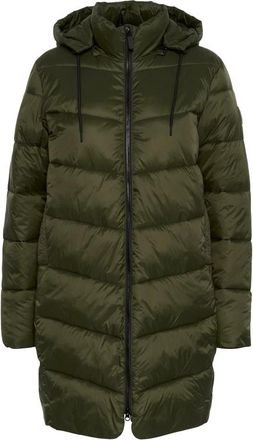 Kaffe Gewatteerde Forest Night-jas met capuchon - Dames - Parka Jassen - Groen - 2XL - Jassen