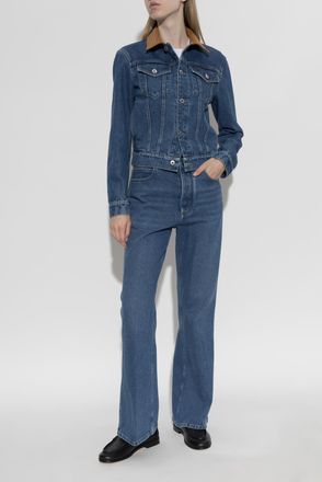 Bottega Veneta Denim Jacket, Womens, Navy Blue
