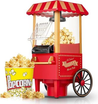 OEM M&aacute;quina De Palomitas De Ma&iacute;z, M&aacute;quina De Palomitas Retro Mejorada, 1200 W De Aire Caliente Para El Hogar, Saludable Y Sin Calor&iacute;as, Operaci&oacute;n Con Un S