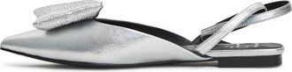 Cesare Gaspari Flat Sole Slingback Ballerinas Gabriela - Zilver - Dames - Ballerinas - Grijs - 40 EU - Leer - Schoenen