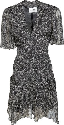 Isabel Marant Black Vivienne Dress Flutter Sleeves Mini Dress