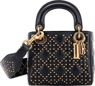 Dior Supple Lady Dior Bag Cannage Studded Lambskin Mini crossbody bag - Nero