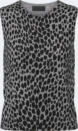 Nili Lotan Nessa leopard-print cashmere top