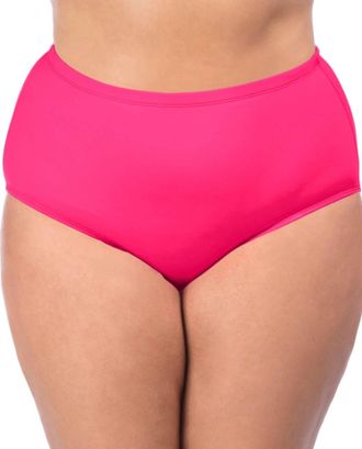 La Blanca Hi-Rise Swim Bottom - Plus In Watermelon