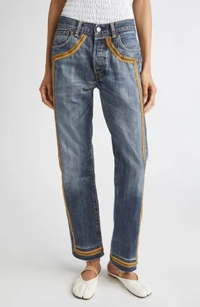 Conner Ives The Reconstitituted Denim Bullion Jeans in Blue at Nordstrom, Size Large