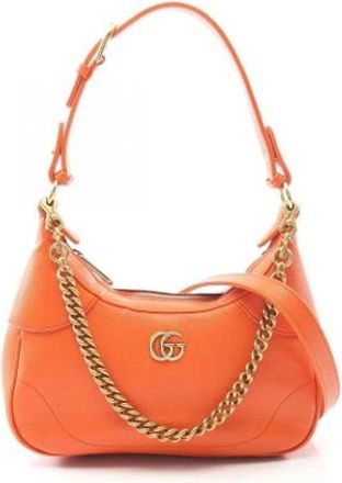 Gucci Pre-owned Shoulder Bags, female, Orange, Size: ONE SIZE Pre-owned Vintage Shoulder Bag