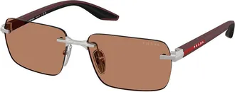 Prada PS C52S 18X20D Mens Sunglasses Silver Size 57