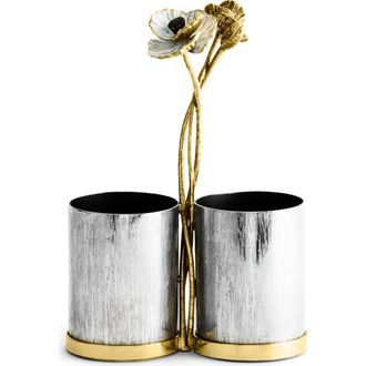 Michael Aram Anemone Cutlery Caddy in Silver/Gold at Nordstrom