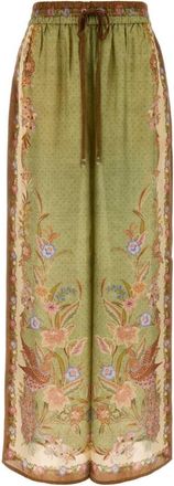 Zimmermann Green Printed Relaxed Drawstring Pants