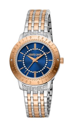 Roberto Cavalli RC5L030M0105 Womens Quartz Dark Blue Stainless Steel 5 ATM 32 mm Watch - One Size