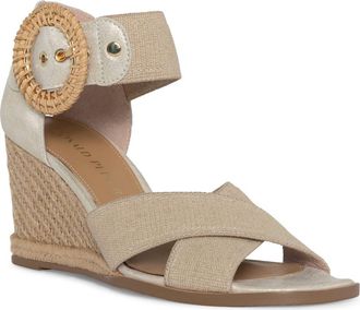 Donald J Pliner Wedge Sandal in Platino at Nordstrom Rack, Size 5.5
