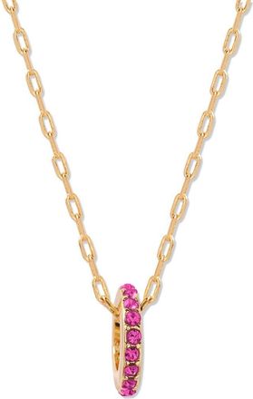 Brook & York Gabby Birthstone Necklace in Gold/july at Nordstrom