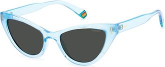 Polaroid Womens Cat Eye Sunglasses Pld6174s - Light Blue - One Size