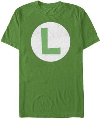 Nintendo Mens Nintendo Luigi Circle Icon Graphic T-Shirt in Kelly Green at Nordstrom, Size Xxx-Large