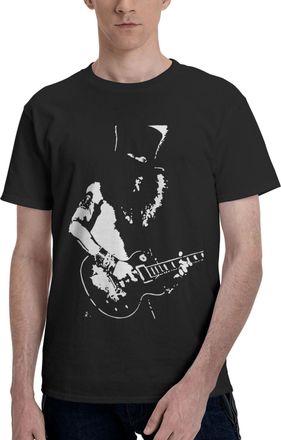 Generic Mens Slashs Rock Guitar Music Band Printed Cotton Shirt Simple and Practical Top Casual and Sport Shirts Black XL